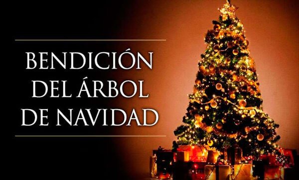 bendición del árbol de Navidad